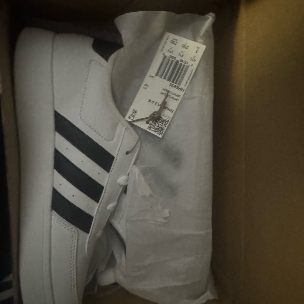 adidas Kids White and Black Sneakers